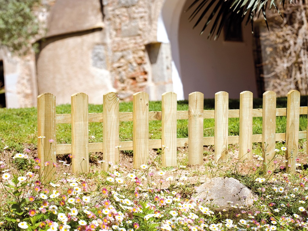 Mini verja jardín 100 x 70 cm madera valla entrada huerto
